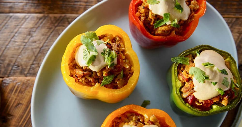 Shawarma Stuffed Peppers Recipe