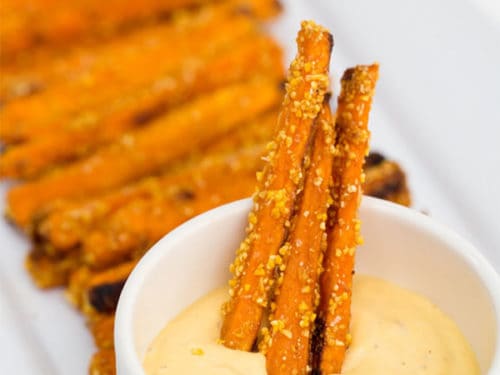 Sweet Potato Chips with Sweet and Spicy Mustard Sauce Recipe