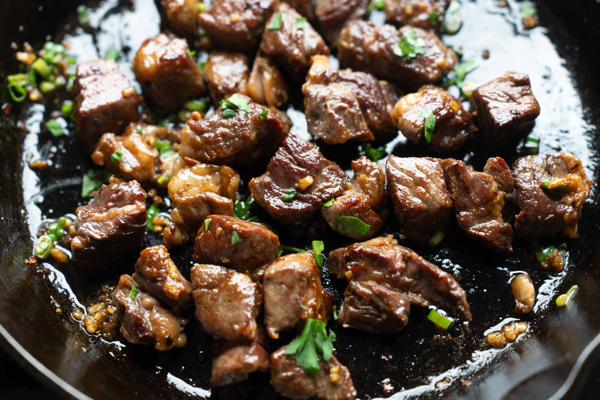 Garlic Butter Steak Bites with Worcestershire Sauce