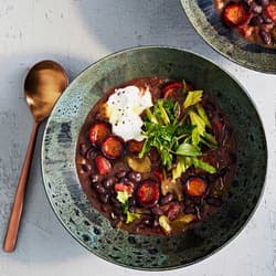 Black Bean Soup with Crab and Andouille Sausage Recipe