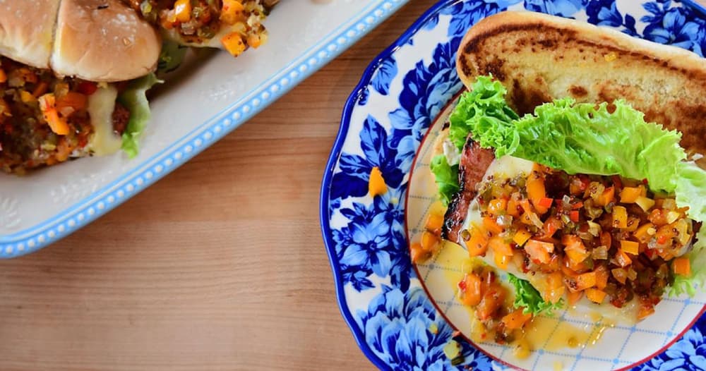 Hoagies with Quick Pepper Relish Recipe