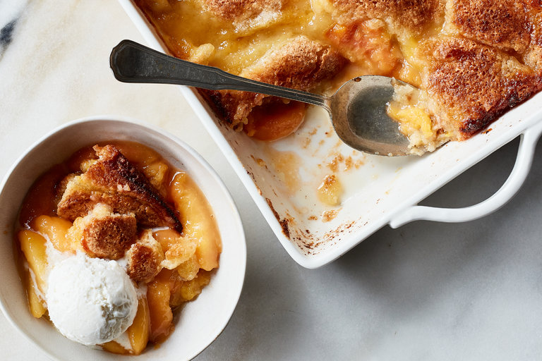 Peach Cobbler with Frozen Peaches Recipe