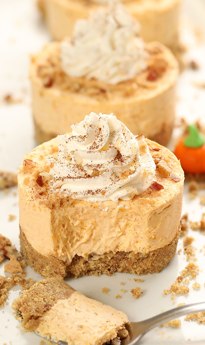 Mini No-Bake Pumpkin Cheesecakes Recipe