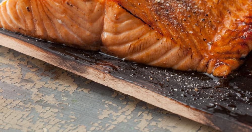 Planked Salmon with Honey-Balsamic Glaze Recipe