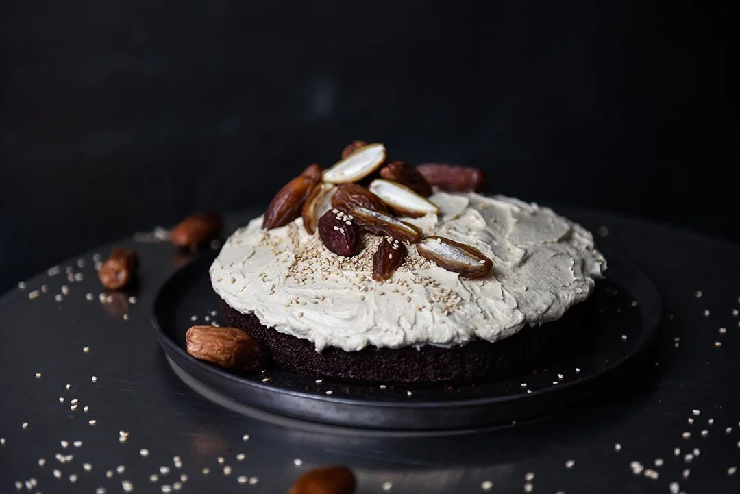 Chocolate Tahini Cake with Tahini Frosting Recipe