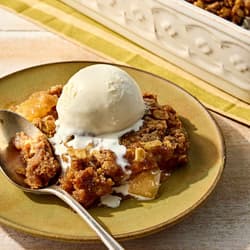 Crustless Apple Pie with Granola Frozen Yogurt