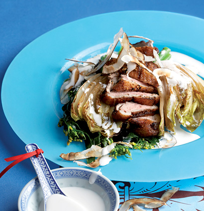 Five Spice Seared Duck - Asian Greens Spring Roll Recipe