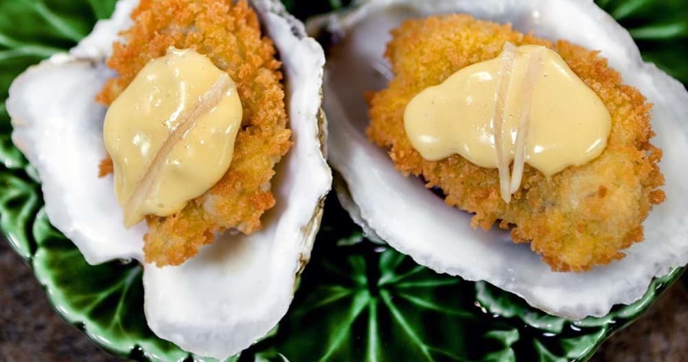Fried Oysters with Pickled Ginger Aioli Recipe
