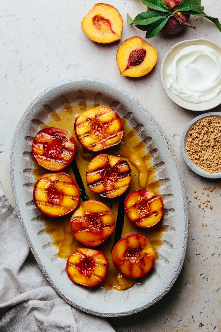 Grilled Peaches with Amaretti Recipe